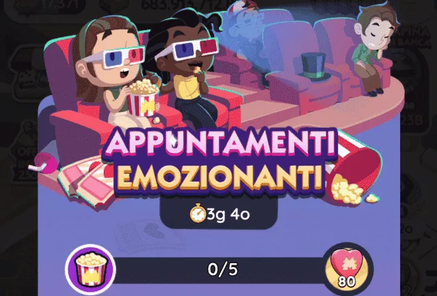 Evento Appuntamenti Emozionanti Monopoly Go (Elenco dei Premi)